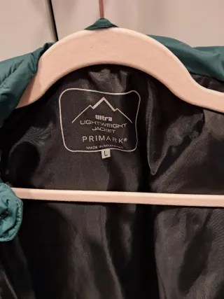 Plumífero Primark verde, talla L