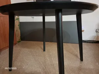 Mesa redonda Ikea madera