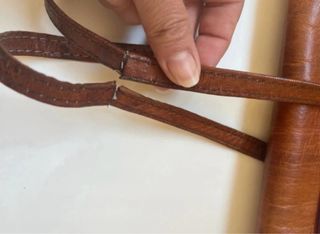 Bolso Piel Vintage Marrón Original