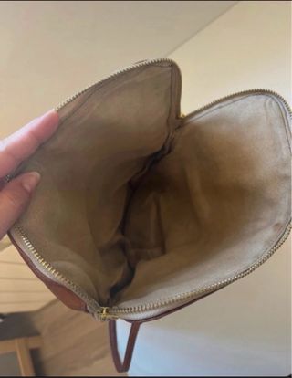 Bolso Piel Vintage Marrón Original