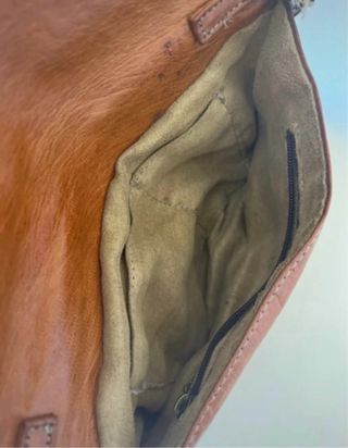 Bolso Piel Vintage Marrón Original