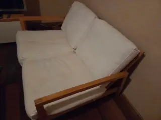 Dos Sofás 2 y 3 plazas Ikea madera