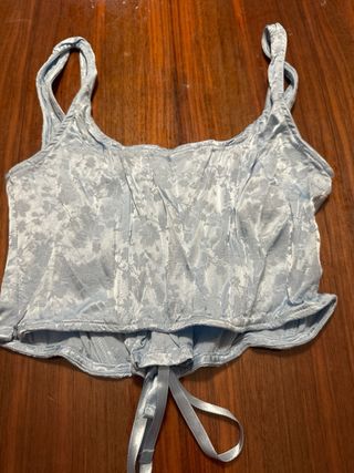 Top Corsé Azul con Lazos