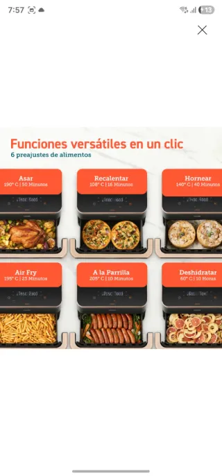 Freidora Cosori Dual Blaze 10L