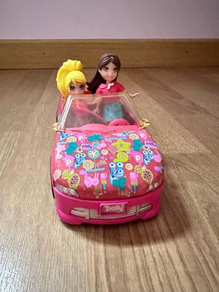 Coche Rosa Polly Pocket con dos Muñecas