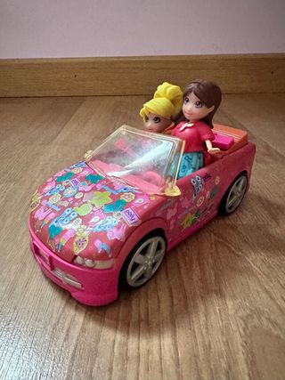 Coche Rosa Polly Pocket con dos Muñecas