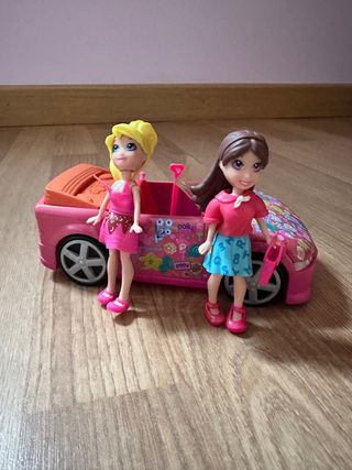 Coche Rosa Polly Pocket con dos Muñecas