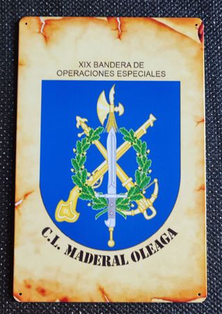 Cartel Metálico XIX Bandera Operaciones Especiales