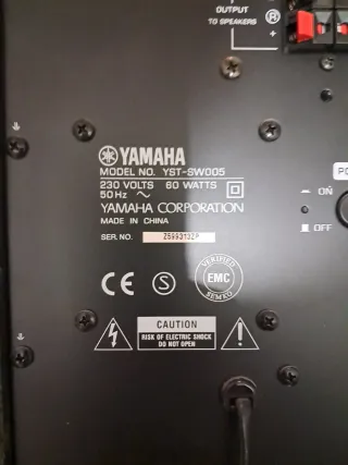 Subwoofer Yamaha YST-SW005