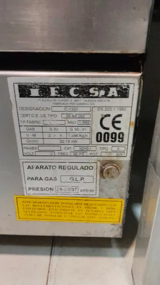 Cocina industrial 3 fuegos El horno no funciona