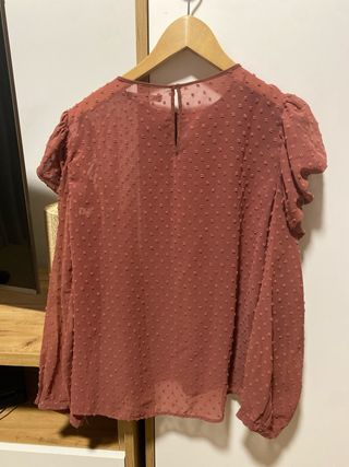 Blusa Zara plumeti rosa palo