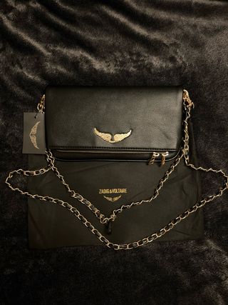 Bolsa Zadig & Voltaire preta e dourada