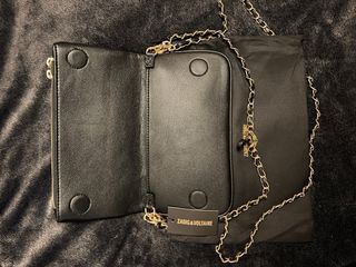 Bolsa Zadig & Voltaire preta e dourada