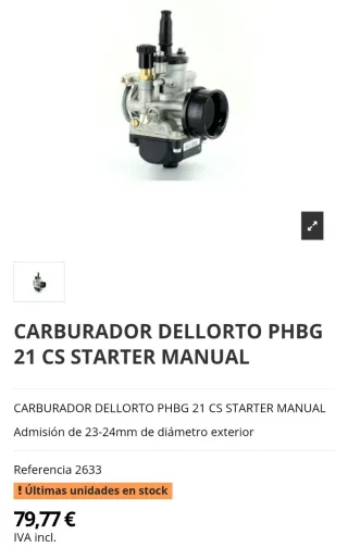 Carburador Dellorto 21 PHBG