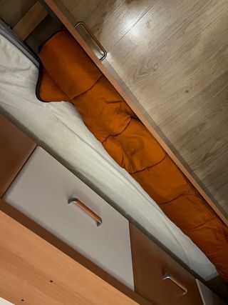 Mueble cama con cajones madera y metal