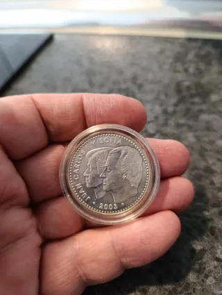 2 Monedas 2000 Pesetas Plata 2003 y 2004