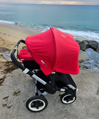 Bugaboo Donkey Duo Negro y Rojo