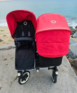 Bugaboo Donkey Duo Negro y Rojo