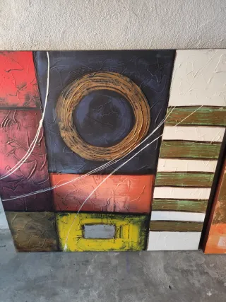 Set 2 Cuadros Abstractos en lienzo