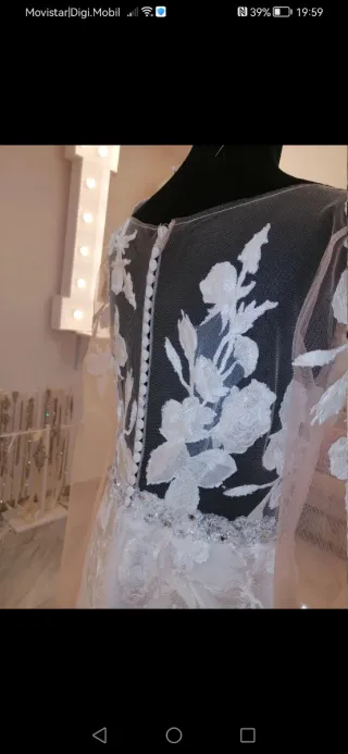 Vestido de Novia Beige/Blanco