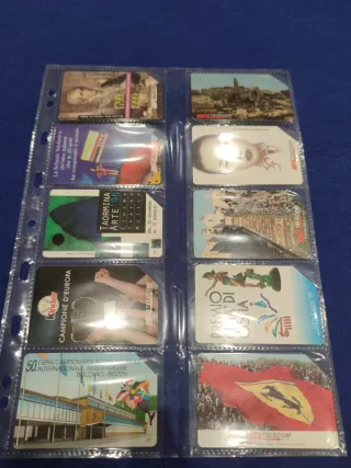 Fogli trasparenti porta schede telefoniche