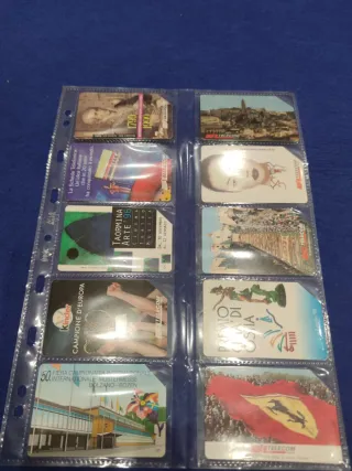 Fogli trasparenti porta schede telefoniche