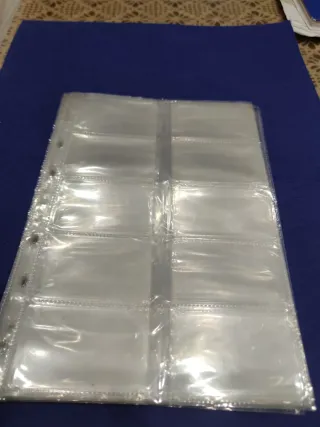 Fogli trasparenti porta schede telefoniche