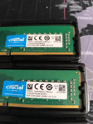 2 x 8GB DDR4 Crucial 2400MHz RAM