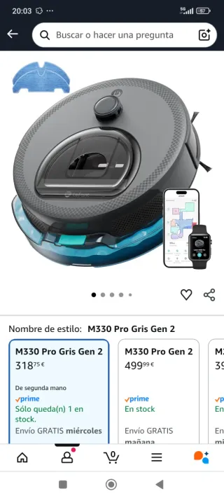 LEFANT M330 Pro Robot Aspirador y Fregasuelos