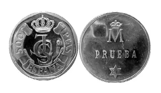 2 Monedas Pruebas 500 Pts Plata y Acero
