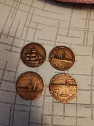 Lote 4 Medallas Salón Náutico Barcelona