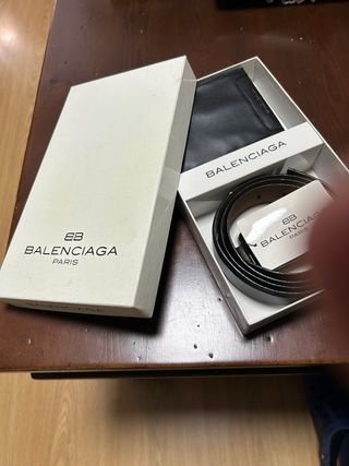 Estuche Cartera y Cinturón Balenciaga Negro