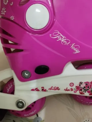 Patines ajustables niña + Casco rosa