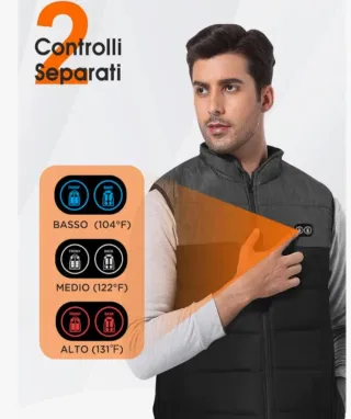 Gilet Riscaldato Elettrico (Uomo/Donna) - 21 Zone