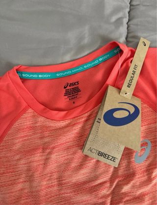 Camiseta Asics Running Talla S Naranja
