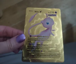Carta Pokémon Mew V PS2700 Dorada
