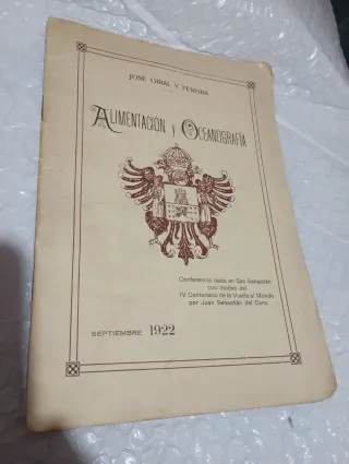 1922 Documento Histórico José Giral - Oceanografía