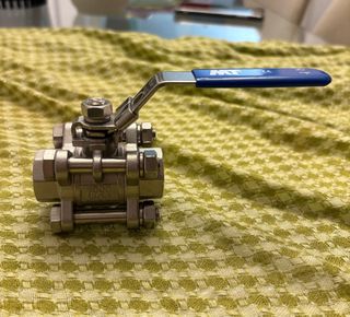 Válvula MT 3 piezas inox 1/2 + Válvula 2 piezas 1/