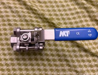 Válvula MT 3 piezas inox 1/2 + Válvula 2 piezas 1/