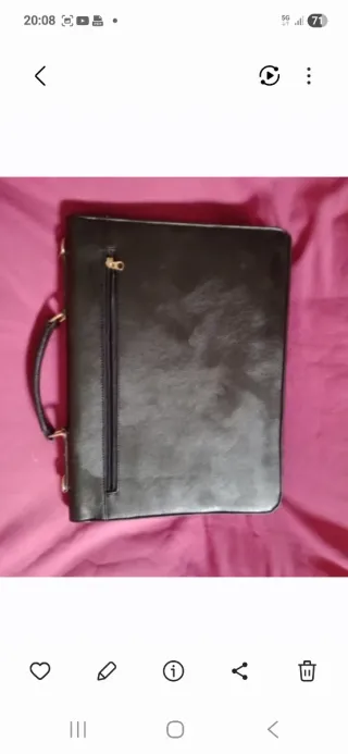 Maletín Piel Negro Abogado Gestor