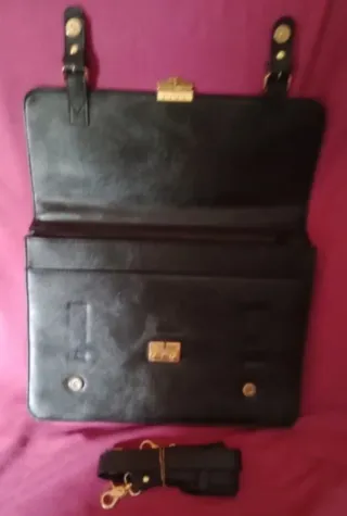 Maletín Piel Negro Abogado Gestor