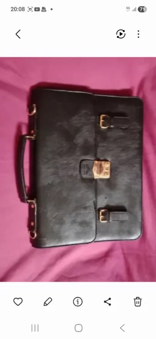 Maletín Piel Negro Abogado Gestor