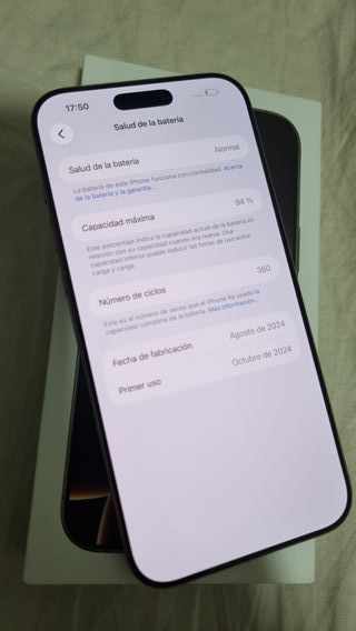 iPhone 16 Pro Max 94% Bateria Factura