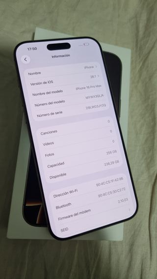 iPhone 16 Pro Max 94% Bateria Factura