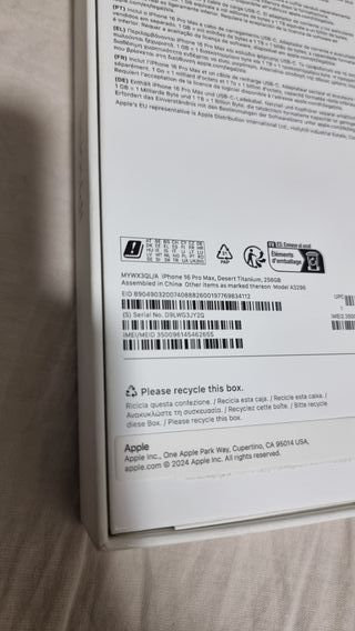 iPhone 16 Pro Max 94% Bateria Factura
