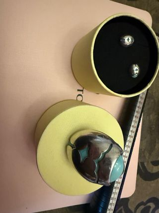 Conjunto Tous Plata y Turquesa