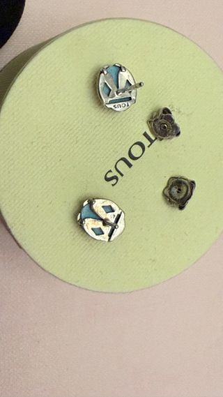 Conjunto Tous Plata y Turquesa