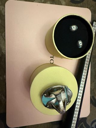 Conjunto Tous Plata y Turquesa