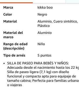 Silla Paseo KikkaBoo CIELA gris