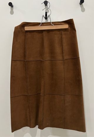 Falda Mango Piel Vintage Talla 34